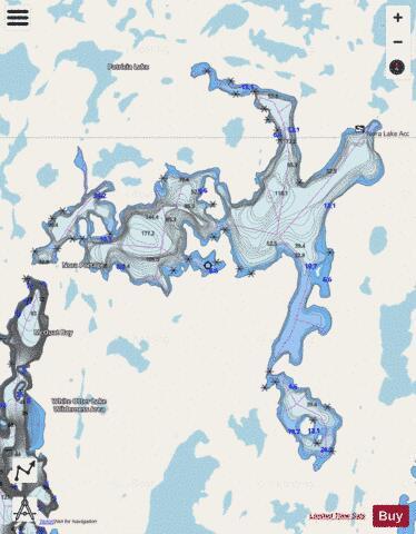 Nora Lake depth contour Map - i-Boating App - Streets
