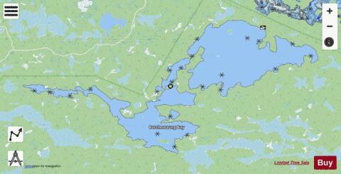 Batchewaung Lake depth contour Map - i-Boating App - Streets