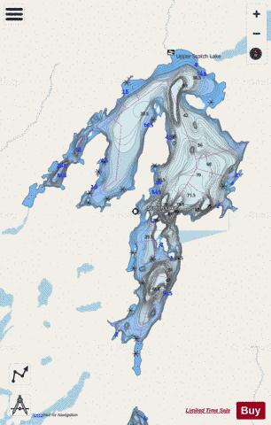 Scotch Lake depth contour Map - i-Boating App - Streets