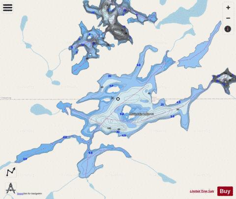 Mountain Lake depth contour Map - i-Boating App - Streets