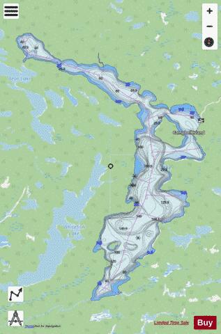 Whiskey Lake depth contour Map - i-Boating App - Streets