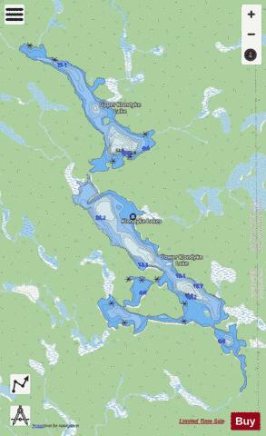 Klondyke Lakes depth contour Map - i-Boating App - Streets