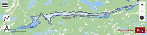 Lang Lake depth contour Map - i-Boating App - Streets