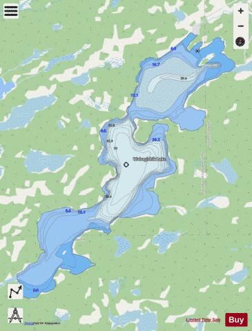 Wabagishik Lake depth contour Map - i-Boating App - Streets