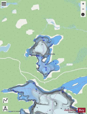 Porcupine Lake depth contour Map - i-Boating App - Streets