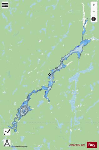 Kagiano Lake depth contour Map - i-Boating App - Streets