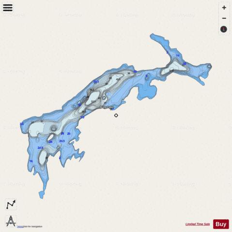 Bury Lake depth contour Map - i-Boating App - Streets