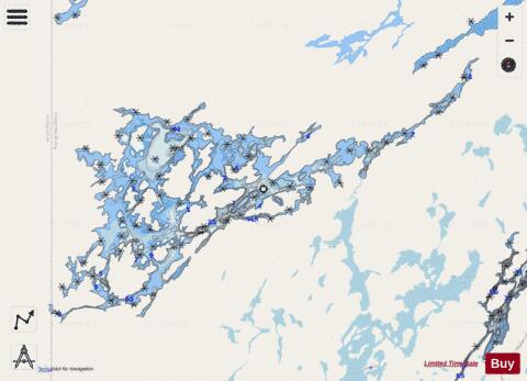 Miniss Lake depth contour Map - i-Boating App - Streets