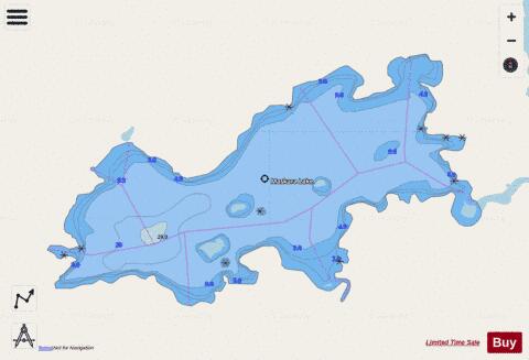 Maskara Lake depth contour Map - i-Boating App - Streets