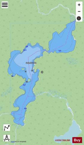 Swimit Lake depth contour Map - i-Boating App - Streets