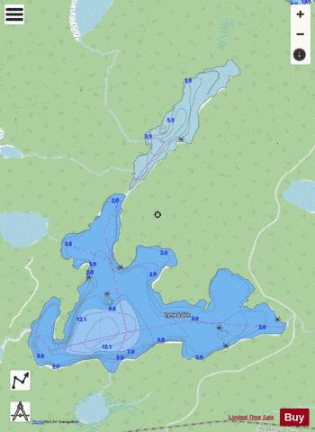 Lynx Lake depth contour Map - i-Boating App - Streets