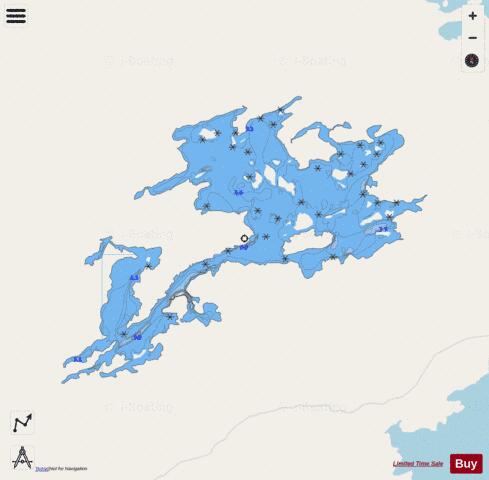 Dinwiddie Lake depth contour Map - i-Boating App - Streets