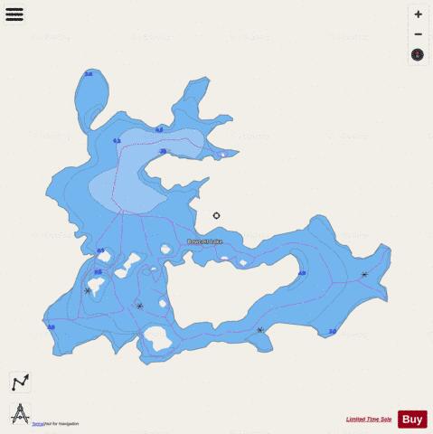 Bowcott Lake depth contour Map - i-Boating App - Streets