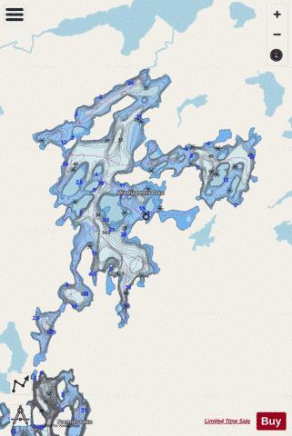 Washagomis Lake depth contour Map - i-Boating App - Streets