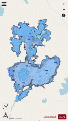 Joyce Lake depth contour Map - i-Boating App - Streets