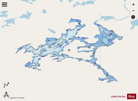 Warwick Lake depth contour Map - i-Boating App - Streets