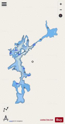 Irwin Lake depth contour Map - i-Boating App - Streets