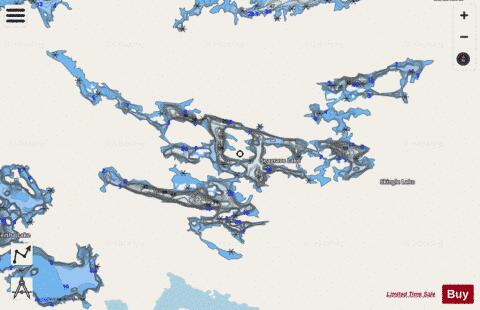 Seagrave Lake depth contour Map - i-Boating App - Streets