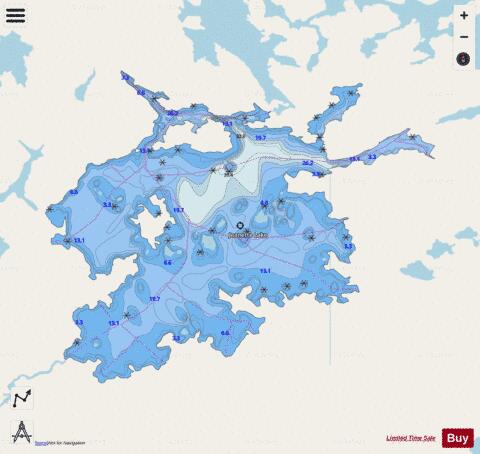 Jeanette Lake depth contour Map - i-Boating App - Streets