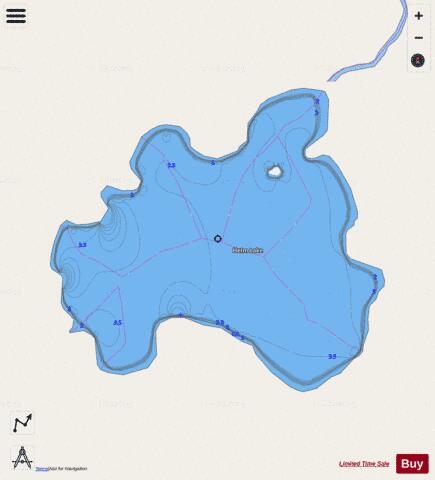 Helm Lake depth contour Map - i-Boating App - Streets