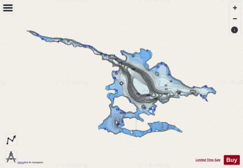 Little Round Lake depth contour Map - i-Boating App - Streets