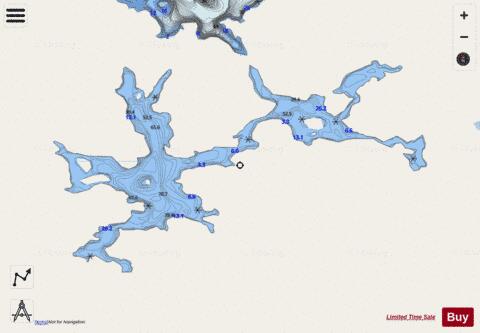 Hanging Lake depth contour Map - i-Boating App - Streets