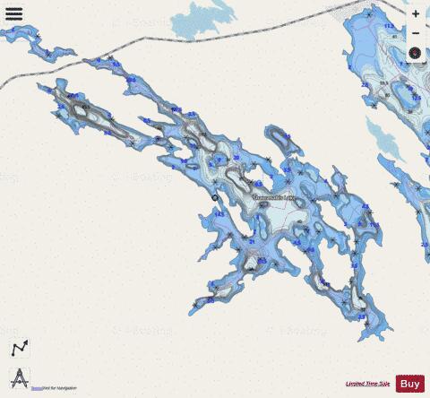 Shawanabis Lake depth contour Map - i-Boating App - Streets