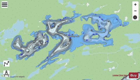 Beatty Lake depth contour Map - i-Boating App - Streets