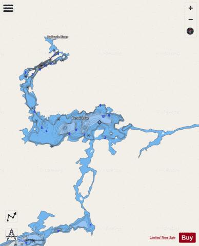 Kenoji Lake depth contour Map - i-Boating App - Streets