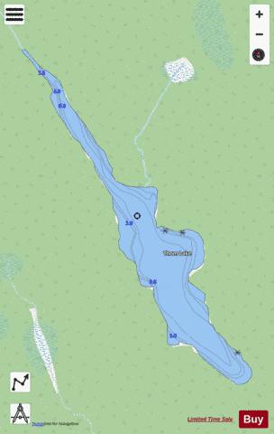 Thom Lake depth contour Map - i-Boating App - Streets