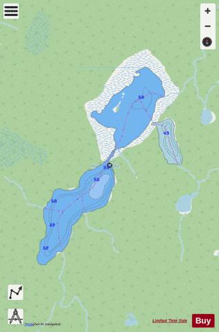 Howells Lake depth contour Map - i-Boating App - Streets