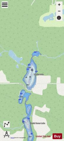 Potvin Lake depth contour Map - i-Boating App - Streets