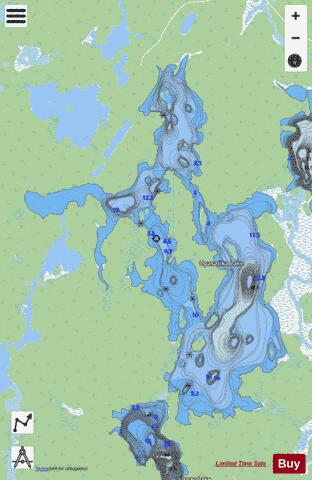 Opasatika Lake depth contour Map - i-Boating App - Streets