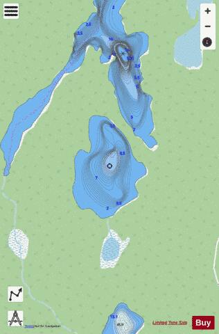 Laker No. 17 depth contour Map - i-Boating App - Streets