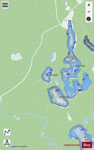Paul Lake depth contour Map - i-Boating App - Streets