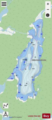 Little Burwash Lake depth contour Map - i-Boating App - Streets