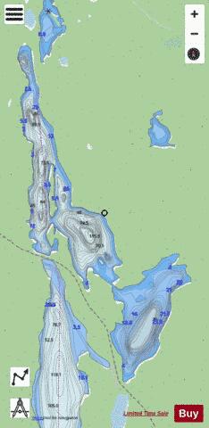 Upper Kasasway Lake depth contour Map - i-Boating App - Streets
