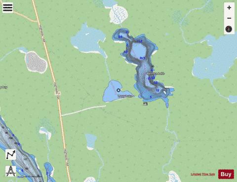 Lorry Lake depth contour Map - i-Boating App - Streets