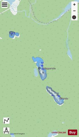 Whopper Lake depth contour Map - i-Boating App - Streets