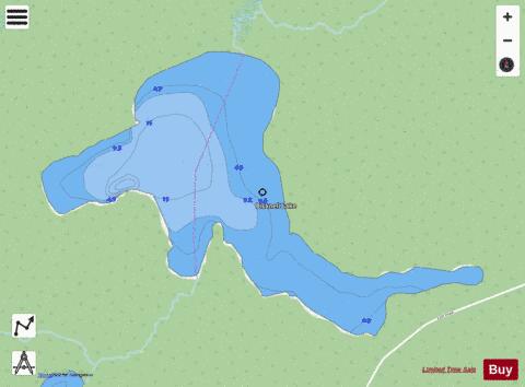 Bicknell Lake depth contour Map - i-Boating App - Streets