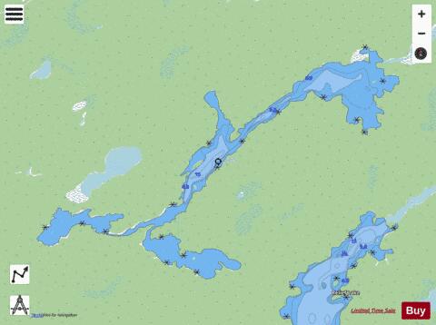 Poverty Lake depth contour Map - i-Boating App - Streets