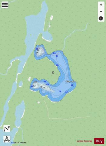 Harp Lake depth contour Map - i-Boating App - Streets