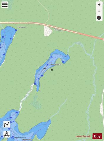 Peanut Lake depth contour Map - i-Boating App - Streets
