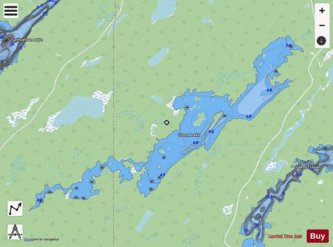 Storm Lake depth contour Map - i-Boating App - Streets