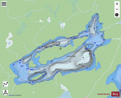 Proctor Lake depth contour Map - i-Boating App - Streets