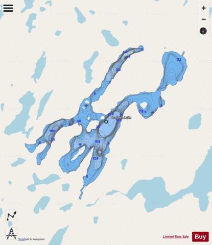 Bradden Lake depth contour Map - i-Boating App - Streets