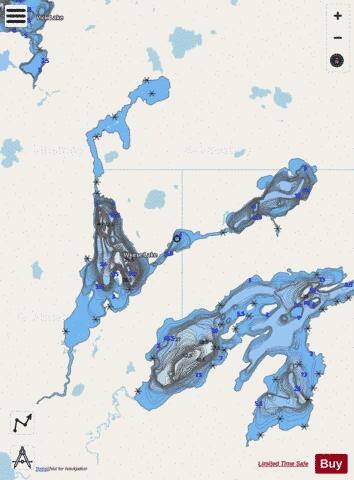 Weese Lake depth contour Map - i-Boating App - Streets