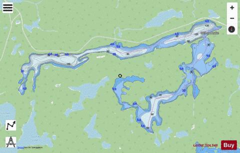 McLeod Lake depth contour Map - i-Boating App - Streets