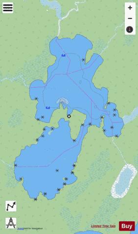 Brace Lake depth contour Map - i-Boating App - Streets