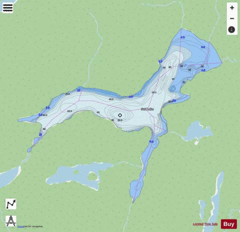 Sun Lake depth contour Map - i-Boating App - Streets